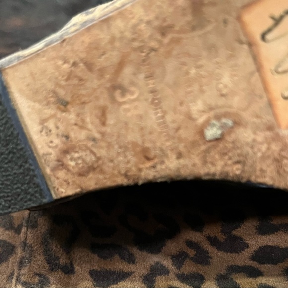 Vintage Opening Ceremony gladiator lace up Leopard Print Wedge Sandals 38 - Picture 6 of 6